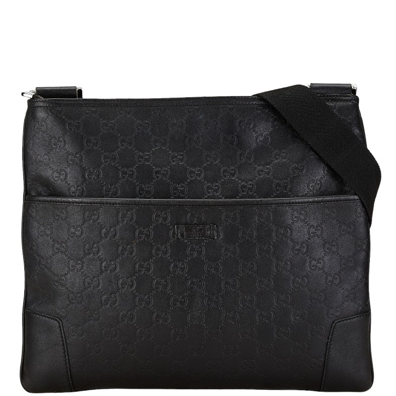 グッチ グッチシマ GG ショルダーバッグ 162914 ブラック レザー レディース GUCCI 【中古】