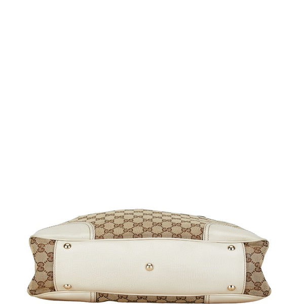 グッチ GGキャンバス プリンシー シェリーライン リボン トートバッグ ハンドバッグ 163805 ベージュ マルチカラー キャンバス レザー レディース GUCCI 【中古】