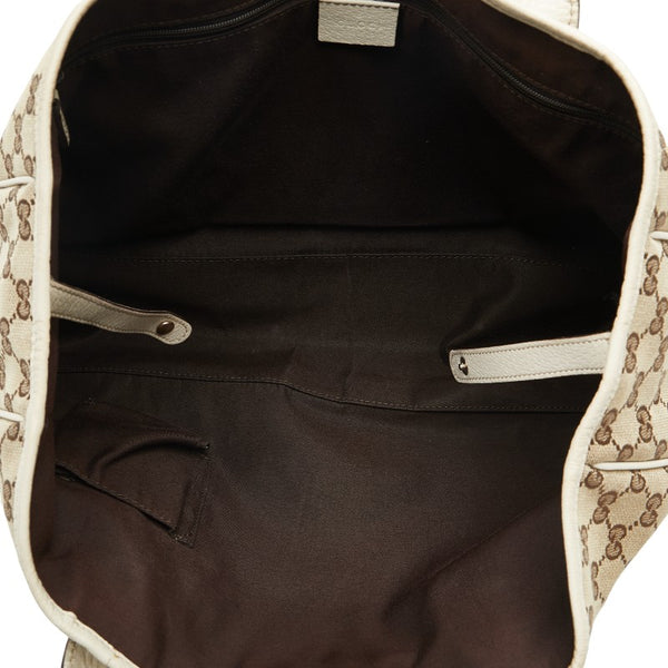 グッチ GGキャンバス プリンシー シェリーライン リボン トートバッグ ハンドバッグ 163805 ベージュ マルチカラー キャンバス レザー レディース GUCCI 【中古】