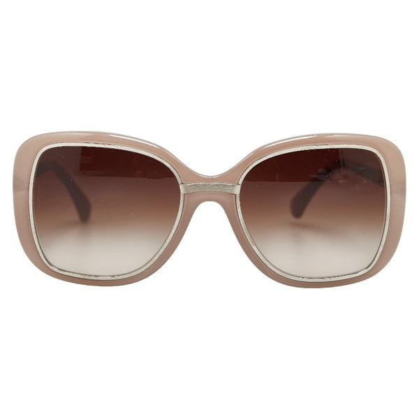 シャネル サングラス 6044-T ピンク ブラウン プラスチック メタル レディース CHANEL 【中古】