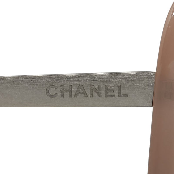 シャネル サングラス 6044-T ピンク ブラウン プラスチック メタル レディース CHANEL 【中古】