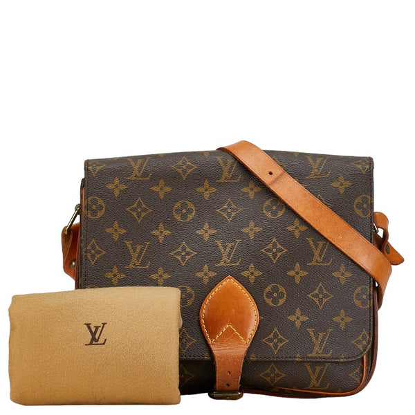 ルイ ヴィトン モノグラム カルトシエールGM ショルダーバッグ M51252 ブラウン PVC レザー レディース LOUIS VUITTON 【中古】