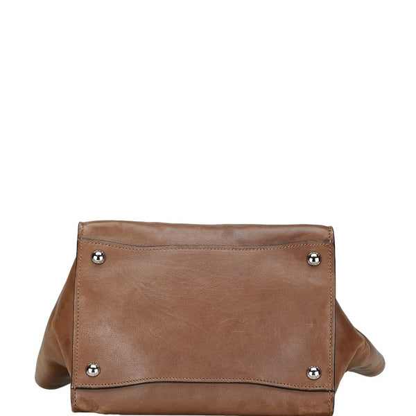 プラダ 三角ロゴプレート ハンドバッグ ショルダーバッグ 2WAY ブラウン レザー レディース PRADA 【中古】