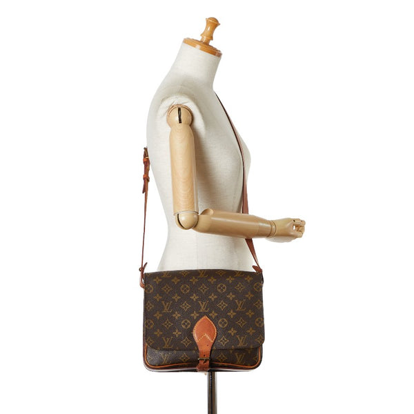 ルイ ヴィトン モノグラム カルトシエールGM 斜め掛け ショルダーバッグ M51252 ブラウン PVC レザー レディース LOUIS VUITTON 【中古】