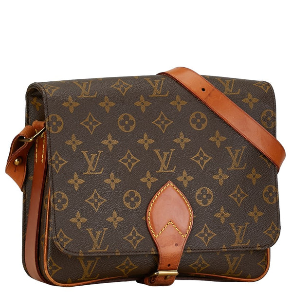 ルイ ヴィトン モノグラム カルトシエールGM 斜め掛け ショルダーバッグ M51252 ブラウン PVC レザー レディース LOUIS VUITTON 【中古】