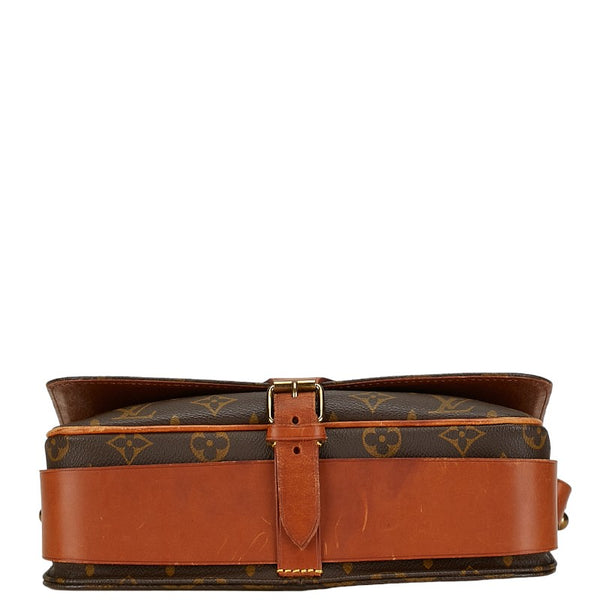 ルイ ヴィトン モノグラム カルトシエールGM 斜め掛け ショルダーバッグ M51252 ブラウン PVC レザー レディース LOUIS VUITTON 【中古】