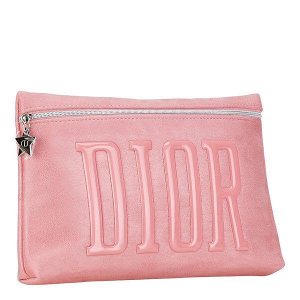 ディオール ロゴ クラッチバッグ ポーチ ピンク ポリウレタン レディース Dior 【中古】