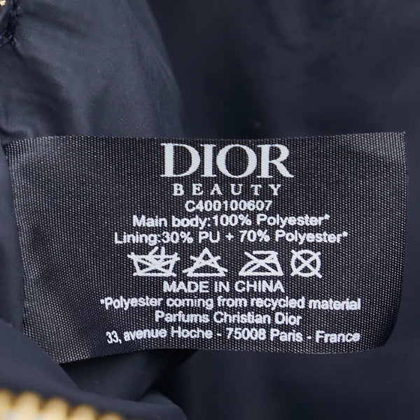 ディオール ロゴ ポーチ 3個セット ネイビー ブラック レッド ベロア レディース Dior 【中古】