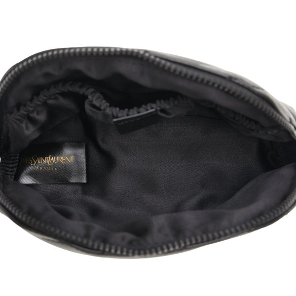 サンローラン ロゴ ポーチ 2個セット ブラック ポリエステル レディース SAINT LAURENT 【中古】