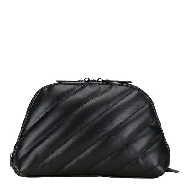 サンローラン ロゴ ポーチ 2個セット ブラック ポリエステル レディース SAINT LAURENT 【中古】