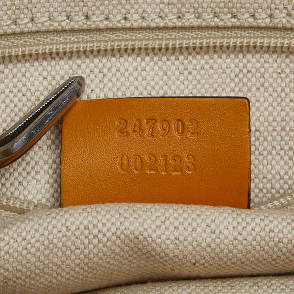 グッチ GGキャンバス スーキー ハンドバッグ ショルダーバッグ 2WAY 247902 ベージュ イエロー キャンバス レザー レディース GUCCI 【中古】