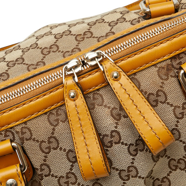 グッチ GGキャンバス スーキー ハンドバッグ ショルダーバッグ 2WAY 247902 ベージュ イエロー キャンバス レザー レディース GUCCI 【中古】
