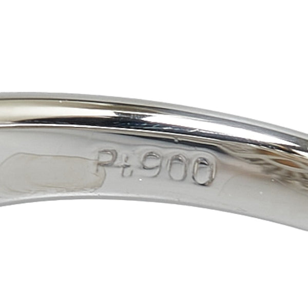 Pt900 プラチナ 白蝶真珠12.9mm ダイヤ0.42ct リング 指輪 レディース 12号 【中古】