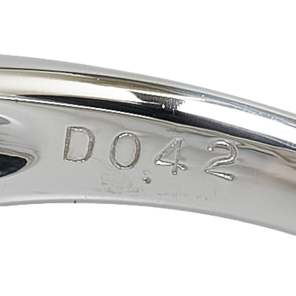 Pt900 プラチナ 白蝶真珠12.9mm ダイヤ0.42ct リング 指輪 レディース 12号 【中古】