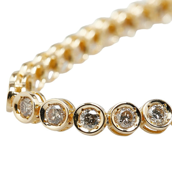 K18YG イエローゴールド ダイヤ3.00ct ブレスレット レディース 【中古】
