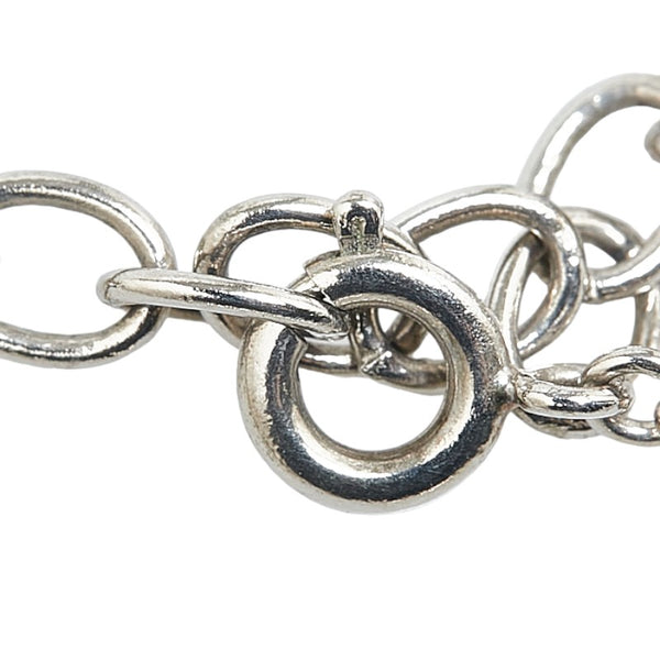ディオール オブリーク ロゴ ブレスレット シルバー メッキ ラインストーン レディース Dior 【中古】