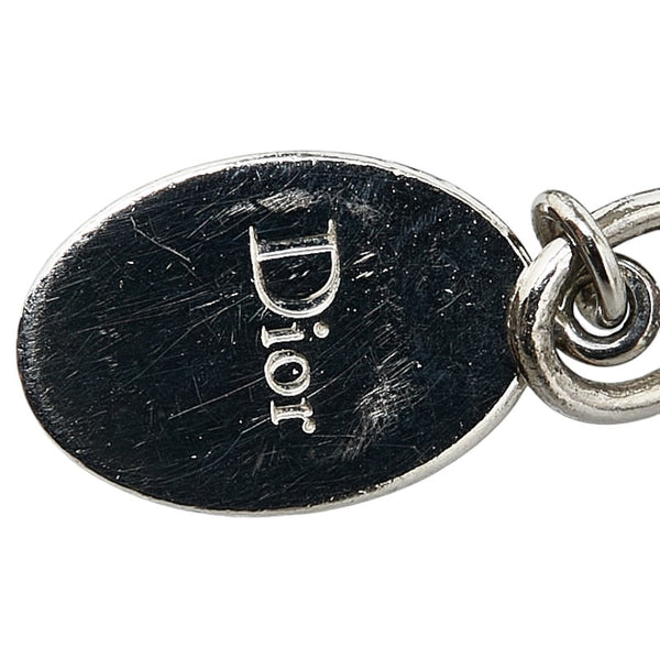 ディオール オブリーク ロゴ ブレスレット シルバー メッキ ラインストーン レディース Dior 【中古】