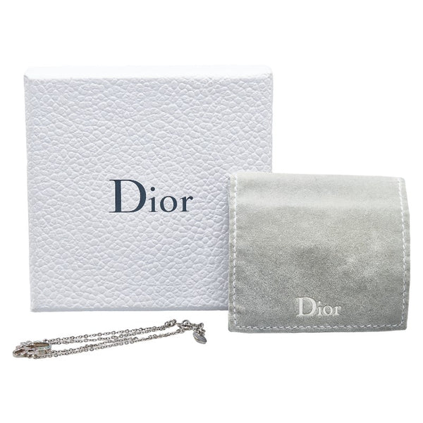 ディオール オブリーク ロゴ ブレスレット シルバー メッキ ラインストーン レディース Dior 【中古】