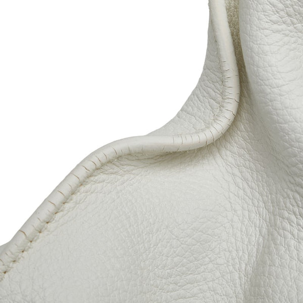 サルヴァトーレフェラガモ ガンチーニ ハンドバッグ ショルダーバッグ２WAY ホワイト シルバー レザー レディース Salvatore Ferragamo 【中古】