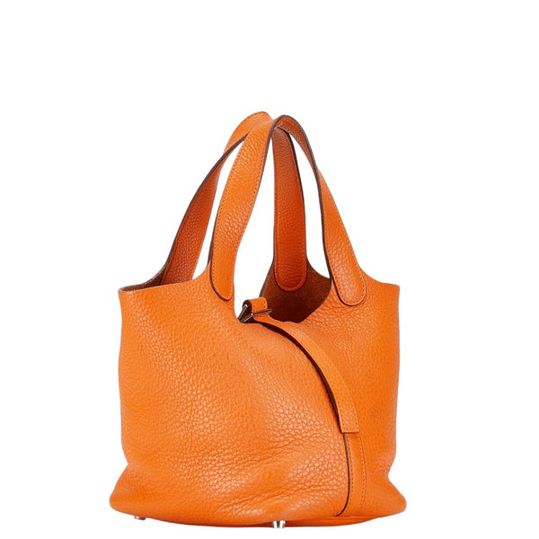 エルメス ピコタンPM ハンドバッグ トートバッグ オレンジ トリヨンクレマンス レディース HERMES 【中古】