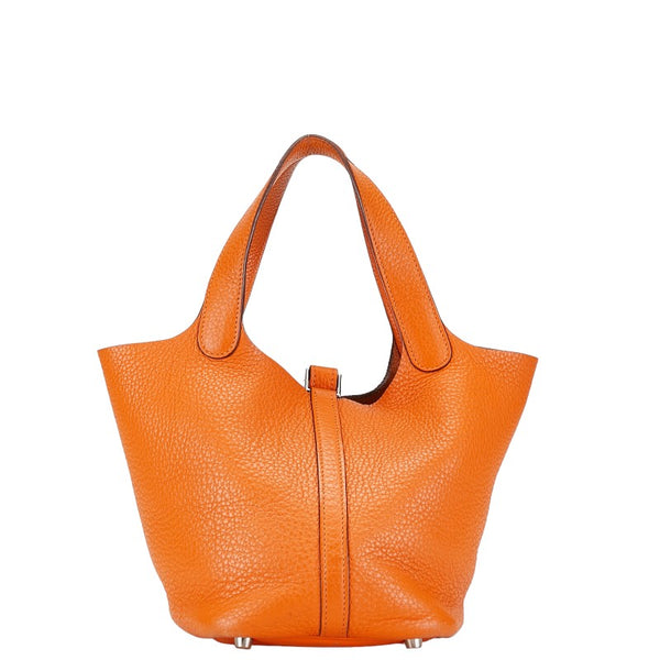 エルメス ピコタンPM ハンドバッグ トートバッグ オレンジ トリヨンクレマンス レディース HERMES 【中古】