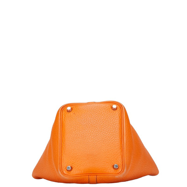 エルメス ピコタンPM ハンドバッグ トートバッグ オレンジ トリヨンクレマンス レディース HERMES 【中古】