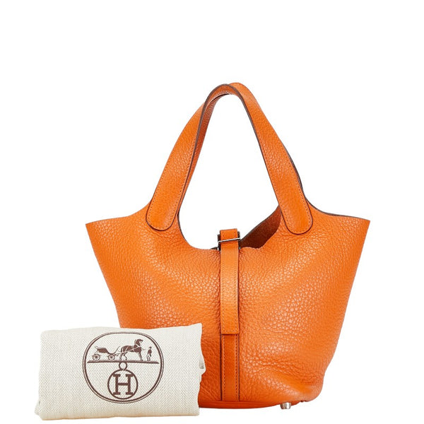 エルメス ピコタンPM ハンドバッグ トートバッグ オレンジ トリヨンクレマンス レディース HERMES 【中古】