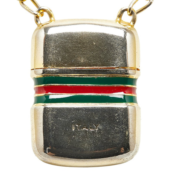 グッチ シェリーライン ピルケース ネックレス ゴールド メッキ レディース GUCCI 【中古】