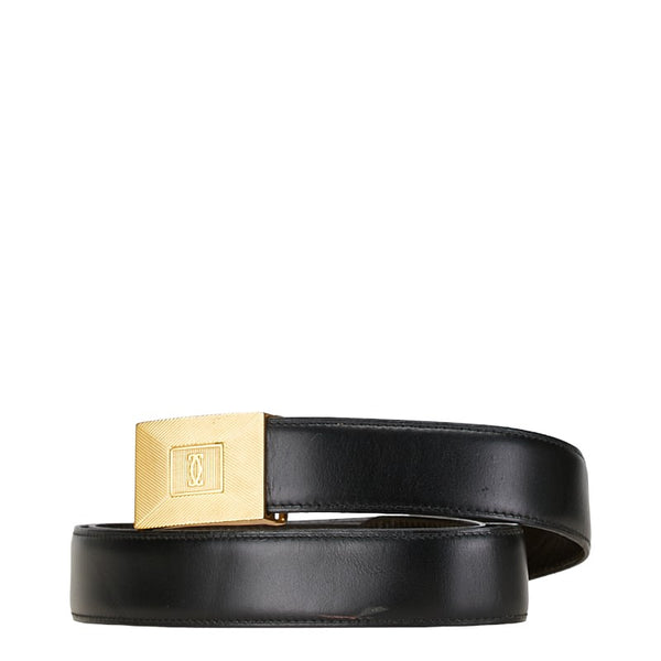 カルティエ マストライン リバーシブル ベルト ブラック ブラウン ゴールド レザー レディース CARTIER 【中古】