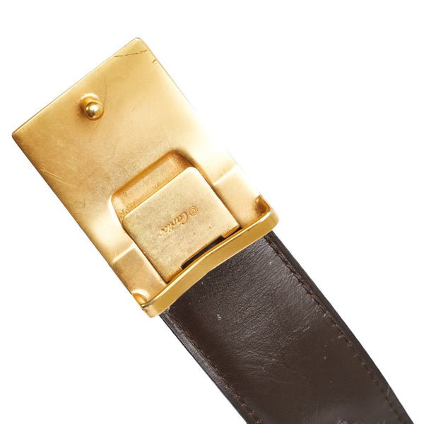 カルティエ マストライン リバーシブル ベルト ブラック ブラウン ゴールド レザー レディース CARTIER 【中古】