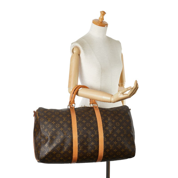 ルイ ヴィトン モノグラム キーポル バンドリエール 55 ボストンバッグ M41414 ブラウン PVC レザー レディース LOUIS VUITTON 【中古】