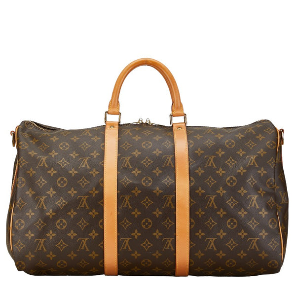 ルイ ヴィトン モノグラム キーポル バンドリエール 55 ボストンバッグ M41414 ブラウン PVC レザー レディース LOUIS VUITTON 【中古】