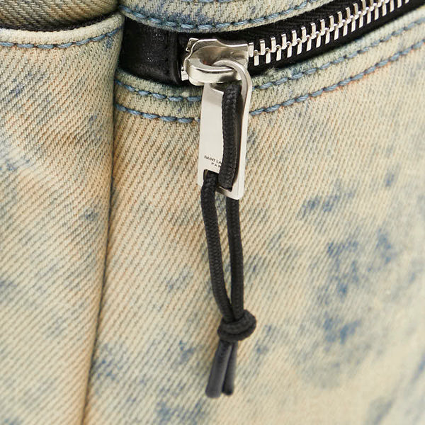 サンローラン リュック バックパック ブルー ブラック デニム レディース SAINT LAURENT 【中古】