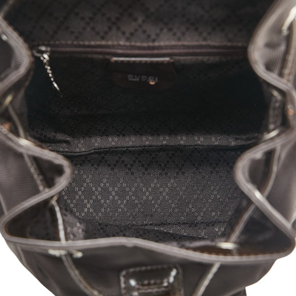 グッチ バンブー リュック バックパック 003 1705 ブラウン レザー ナイロン レディース GUCCI 【中古】