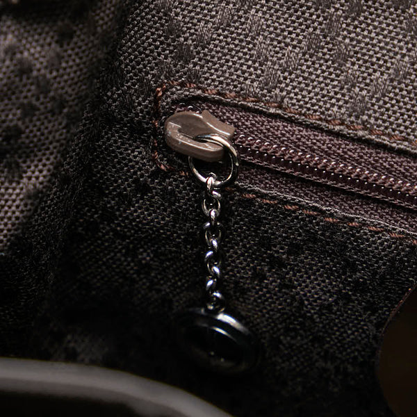 グッチ バンブー リュック バックパック 003 1705 ブラウン レザー ナイロン レディース GUCCI 【中古】