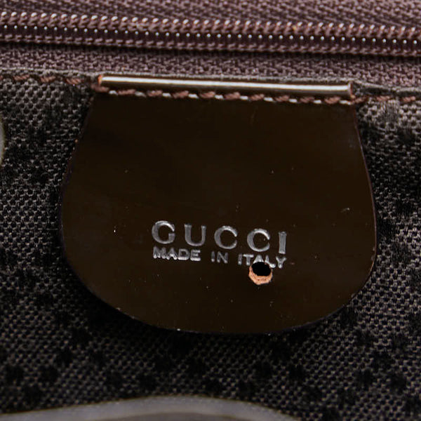 グッチ バンブー リュック バックパック 003 1705 ブラウン レザー ナイロン レディース GUCCI 【中古】