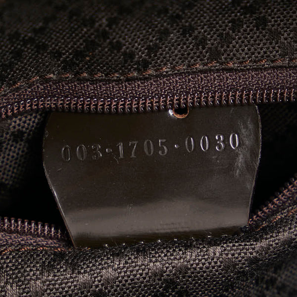 グッチ バンブー リュック バックパック 003 1705 ブラウン レザー ナイロン レディース GUCCI 【中古】