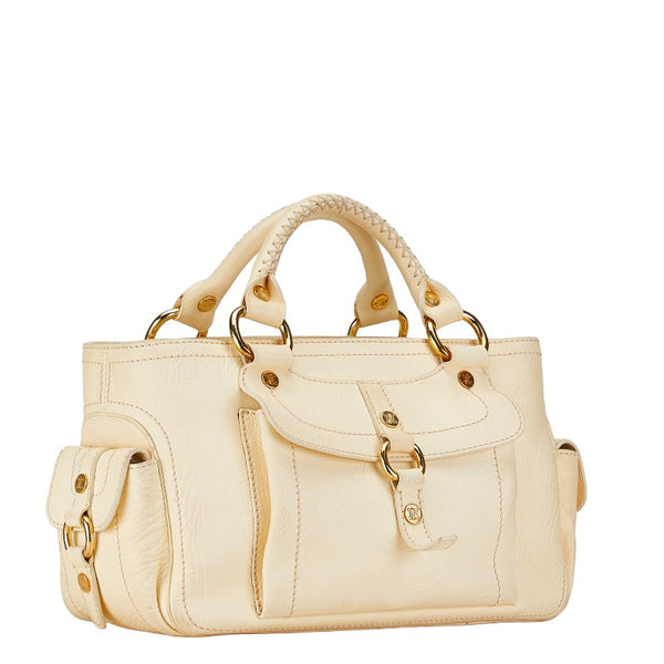 セリーヌ トリオンフ ブギーバッグ ハンドバッグ ベージュ レザー レディース CELINE 【中古】