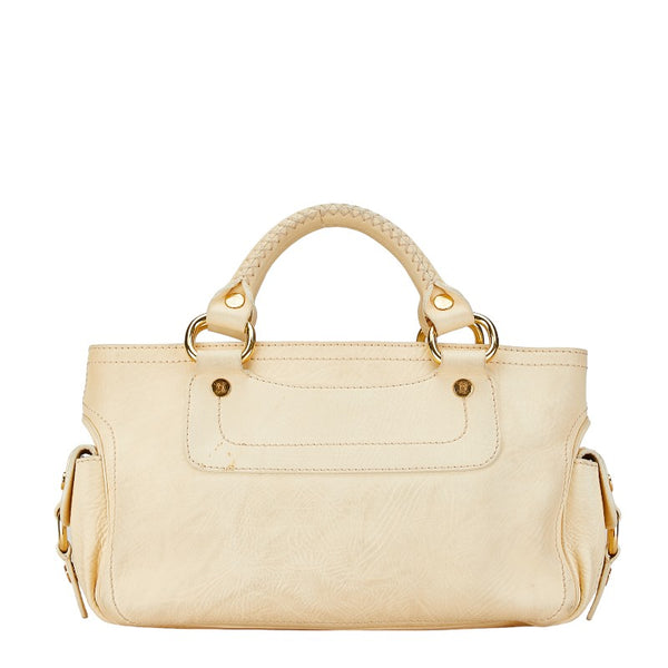 セリーヌ トリオンフ ブギーバッグ ハンドバッグ ベージュ レザー レディース CELINE 【中古】