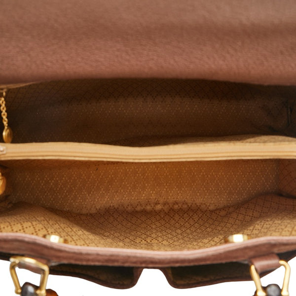 グッチ バンブー ハンドバッグ ショルダーバッグ 2WAY 002 2855 ブラウン スウェード レザー レディース GUCCI 【中古】