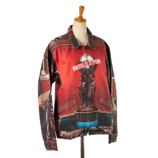 シュプリーム 17AW SCARFACE the World Is Yours Denim Jacket デニムジャケット サイズ:M レッド マルチカラー コットン メンズ Supreme 【中古】
