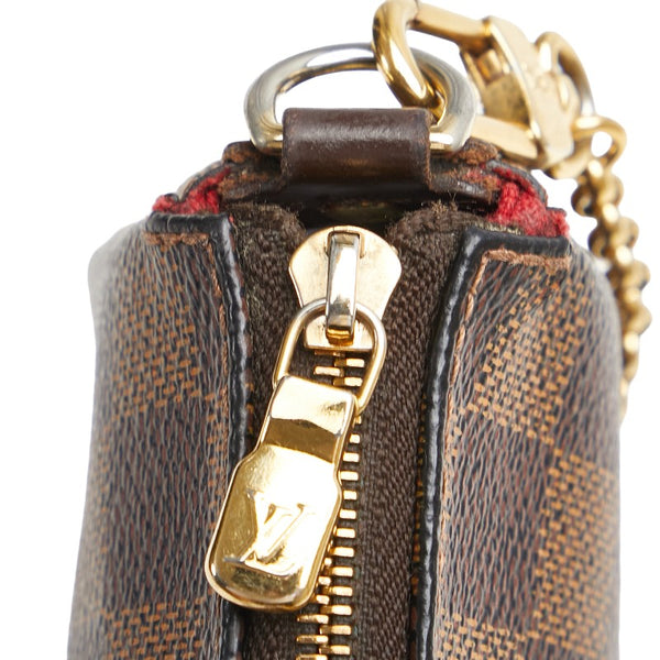 ルイ ヴィトン ダミエ エヴァ チェーン ハンドバッグ ショルダーバッグ 2WAY N55213 ブラウン PVC レザー レディース LOUIS VUITTON 【中古】