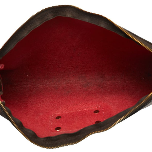 ルイ ヴィトン ダミエ エヴァ チェーン ハンドバッグ ショルダーバッグ 2WAY N55213 ブラウン PVC レザー レディース LOUIS VUITTON 【中古】