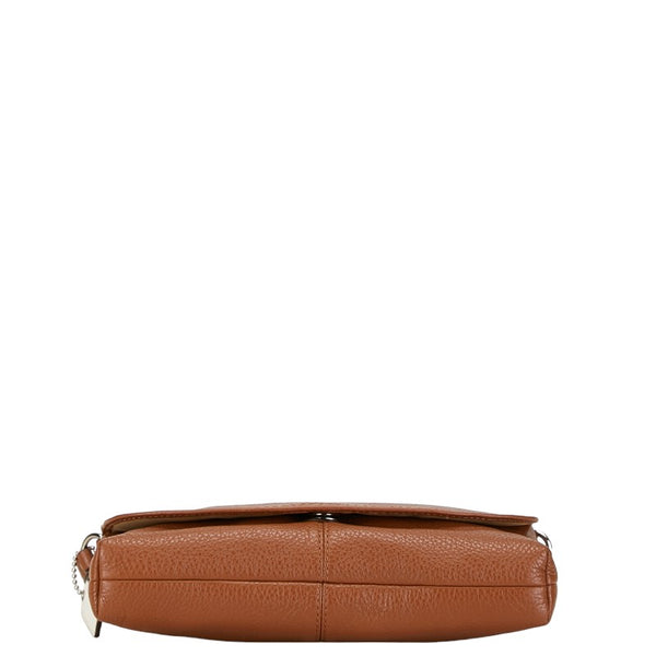 コーチ ロゴ ハンドバッグ ブラウン レザー レディース COACH 【中古】