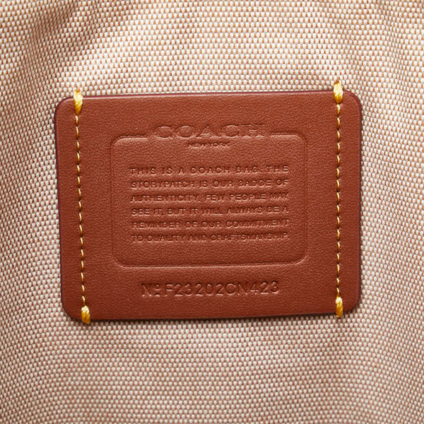 コーチ ノース トート カラーブロック トートバッグ ショルダーバッグ グリーン カーキ レザー レディース COACH 【中古】