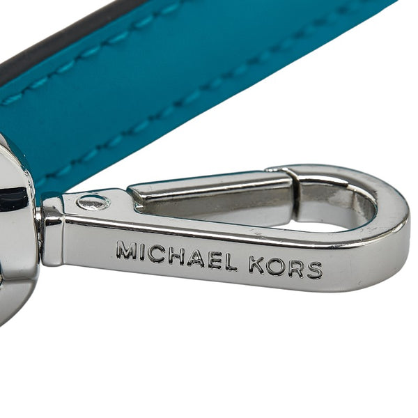 マイケルコース フラワー 花 ショルダーストラップ ブルー ホワイト レザー レディース Michael Kors 【中古】