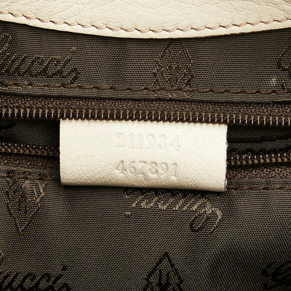 グッチ グッチシマ ワンショルダーバッグ 211934 オフホワイト レザー レディース GUCCI 【中古】