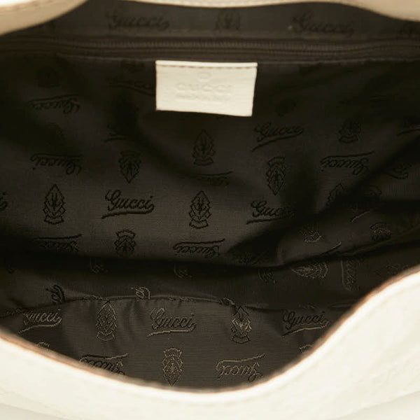 グッチ グッチシマ ワンショルダーバッグ 211934 オフホワイト レザー レディース GUCCI 【中古】