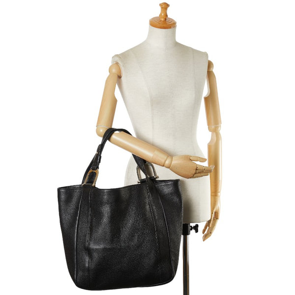 グッチ トートバッグ ショルダーバッグ 257051 ブラック レザー レディース GUCCI 【中古】