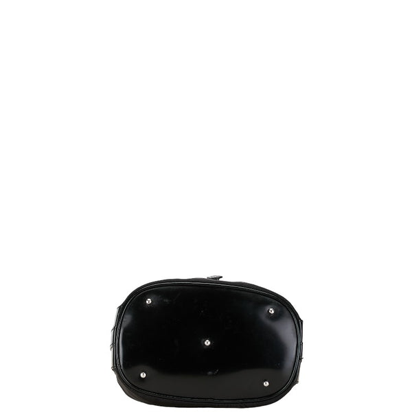 グッチ バンブー ハンドバッグ ショルダーバッグ 2WAY 00137541657 ブラック ナイロン レザー レディース GUCCI 【中古】